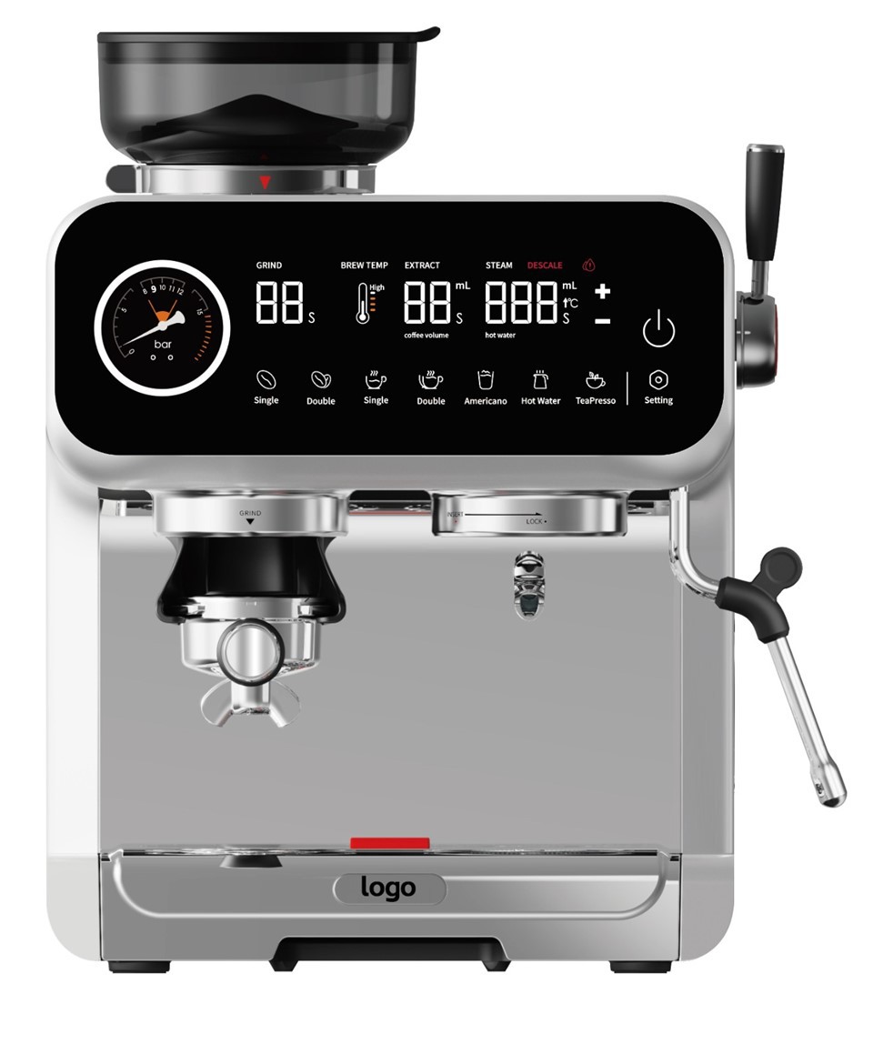 Espresso Machine With Grinder, Dual Boiler, 9 Bar Pressure, Smart Touchscreen Coffee & Tea Maker For Home And Commercial Use high quality